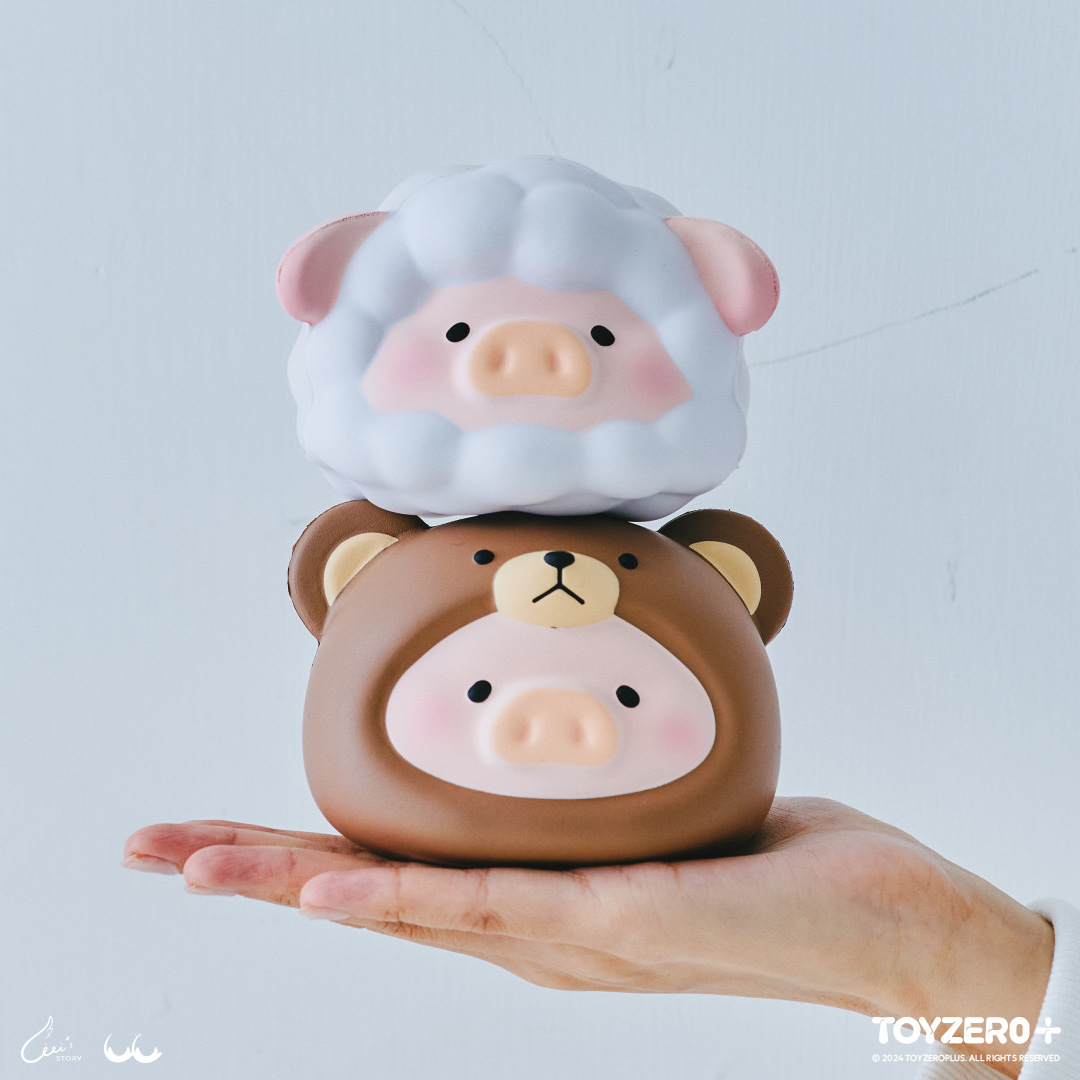 [플레이인더박스]  루루더피기 양 & 곰 - 스퀴시 세트