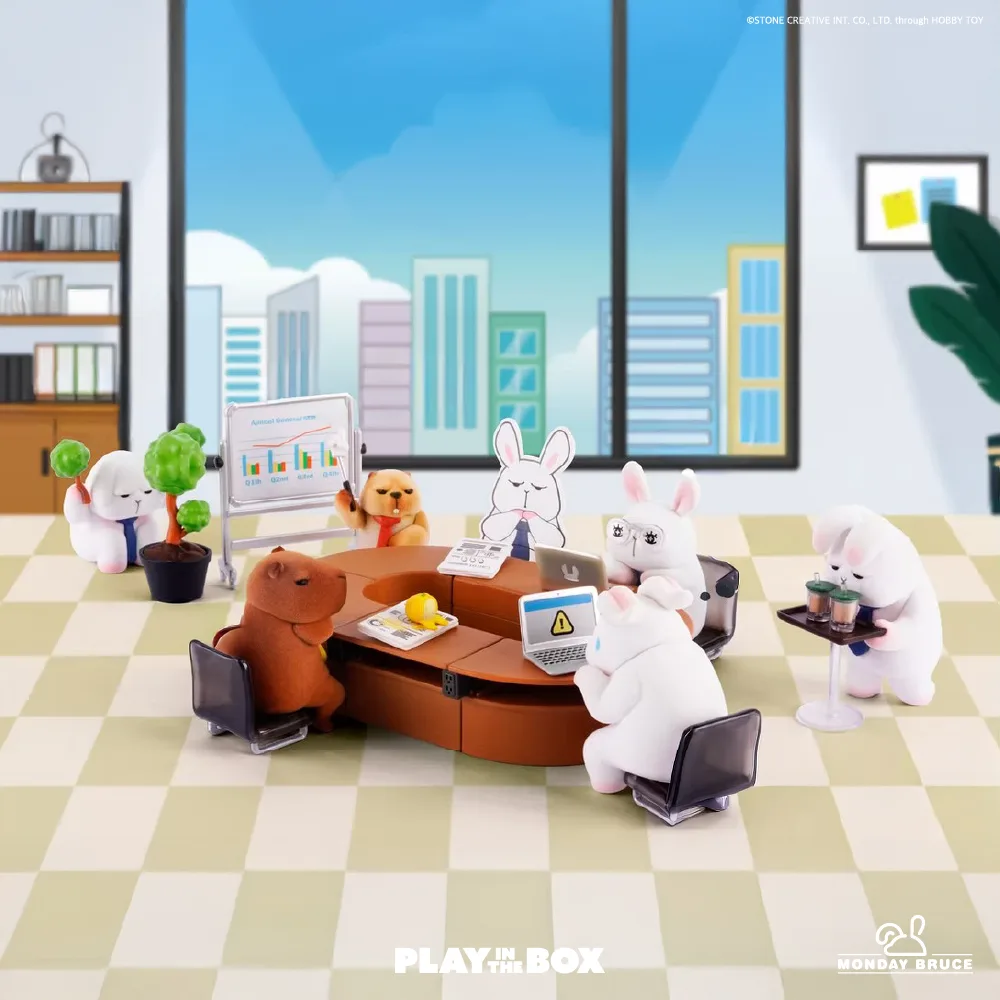 [플레이인더박스] 먼데이브루스 A06 회의에서 숨는 법 랜덤피규어